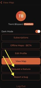 Screenshot of Request a Feature or report a bug